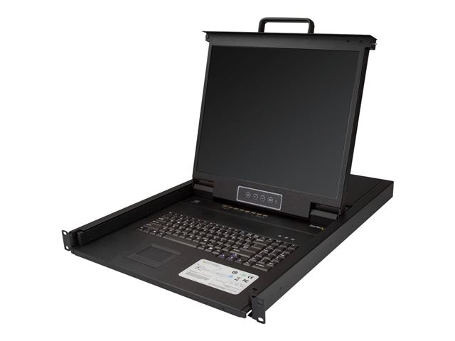 StarTech.com 8 Port Rackmount KVM Console with 6ft Cables, Integrated KVM Switch with 19" LCD Monitor, Fully Featured 1U LCD KVM Drawer- OSD KVM, Durable 50,000 MTBF, USB + VGA Support